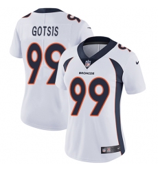 Women's Nike Denver Broncos #99 Adam Gotsis White Vapor Untouchable Limited Player NFL Jersey