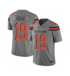 Men's Cleveland Browns #19 Bernie Kosar Limited Gray Inverted Legend Football Jersey
