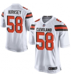 Men's Nike Cleveland Browns #58 Christian Kirksey Game White NFL Jersey