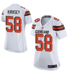 Women's Nike Cleveland Browns #58 Christian Kirksey Game White NFL Jersey