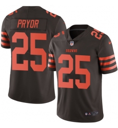 Youth Nike Cleveland Browns #25 Calvin Pryor Limited Brown Rush Vapor Untouchable NFL Jersey