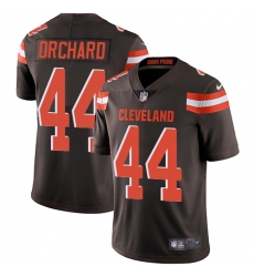 Youth Nike Cleveland Browns #44 Nate Orchard Brown Team Color Vapor Untouchable Limited Player NFL Jersey