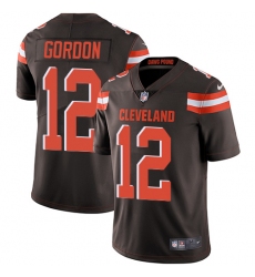 Youth Nike Cleveland Browns #12 Josh Gordon Brown Team Color Vapor Untouchable Limited Player NFL Jersey