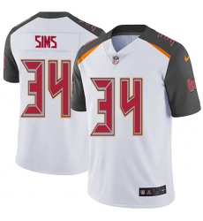 Youth Nike Tampa Bay Buccaneers #34 Charles Sims White Vapor Untouchable Limited Player NFL Jersey