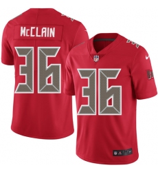 Men's Nike Tampa Bay Buccaneers #36 Robert McClain Limited Red Rush Vapor Untouchable NFL Jersey