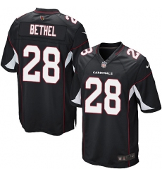 Men's Nike Arizona Cardinals #28 Justin Bethel Game Black Alternate NFL Jersey