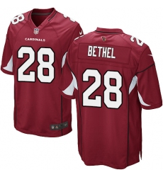 Men's Nike Arizona Cardinals #28 Justin Bethel Game Red Team Color NFL Jersey