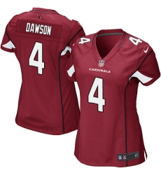 Women's Nike Arizona Cardinals #4 Phil Dawson Game Red Team Color NFL Jersey