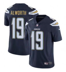 Men's Nike Los Angeles Chargers #19 Lance Alworth Navy Blue Team Color Vapor Untouchable Limited Player NFL Jersey