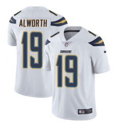 Men's Nike Los Angeles Chargers #19 Lance Alworth White Vapor Untouchable Limited Player NFL Jersey