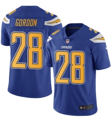 Men's Nike Los Angeles Chargers #28 Melvin Gordon Limited Electric Blue Rush Vapor Untouchable NFL Jersey