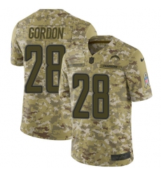 Youth Nike Los Angeles Chargers #28 Melvin Gordon Limited Camo 2018 Salute to Service NFL Jersey