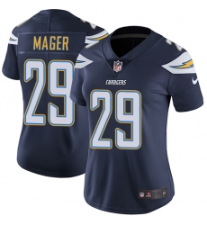 Women's Nike Los Angeles Chargers #29 Craig Mager Navy Blue Team Color Vapor Untouchable Limited Player NFL Jersey