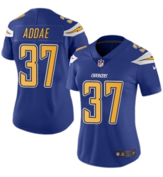 Women's Nike Los Angeles Chargers #37 Jahleel Addae Limited Electric Blue Rush Vapor Untouchable NFL Jersey