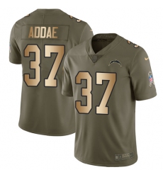 Youth Nike Los Angeles Chargers #37 Jahleel Addae Limited Olive/Gold 2017 Salute to Service NFL Jersey
