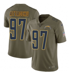 Youth Nike Los Angeles Chargers #97 Jeremiah Attaochu Limited Olive 2017 Salute to Service NFL Jersey