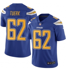 Youth Nike Los Angeles Chargers #62 Max Tuerk Limited Electric Blue Rush Vapor Untouchable NFL Jersey