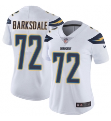Women's Nike Los Angeles Chargers #72 Joe Barksdale White Vapor Untouchable Limited Player NFL Jersey