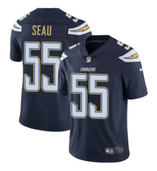 Men's Nike Los Angeles Chargers #55 Junior Seau Navy Blue Team Color Vapor Untouchable Limited Player NFL Jersey