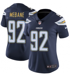 Women's Nike Los Angeles Chargers #92 Brandon Mebane Navy Blue Team Color Vapor Untouchable Limited Player NFL Jersey