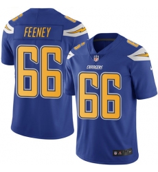 Youth Nike Los Angeles Chargers #66 Dan Feeney Limited Electric Blue Rush Vapor Untouchable NFL Jersey