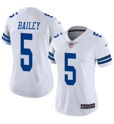 Women's Nike Dallas Cowboys #5 Dan Bailey White Vapor Untouchable Limited Player NFL Jersey