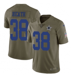 Men's Nike Dallas Cowboys #38 Jeff Heath Limited Olive 2017 Salute to Service NFL Jersey