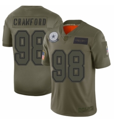 Men's Dallas Cowboys #98 Tyrone Crawford Limited Camo 2019 Salute to Service Football Jersey