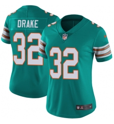 Women's Nike Miami Dolphins #32 Kenyan Drake Aqua Green Alternate Vapor Untouchable Limited Player NFL Jersey