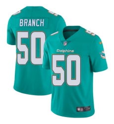Youth Nike Miami Dolphins #50 Andre Branch Aqua Green Team Color Vapor Untouchable Limited Player NFL Jersey