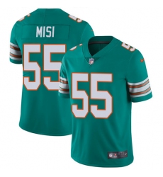 Men's Nike Miami Dolphins #55 Koa Misi Aqua Green Alternate Vapor Untouchable Limited Player NFL Jersey