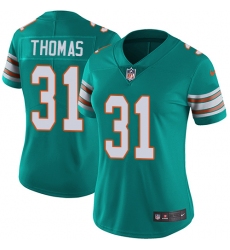Women's Nike Miami Dolphins #31 Michael Thomas Aqua Green Alternate Vapor Untouchable Limited Player NFL Jersey