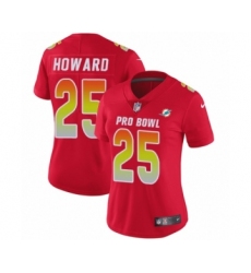 Women's Nike Miami Dolphins #25 Xavien Howard Limited Red AFC 2019 Pro Bowl NFL Jersey