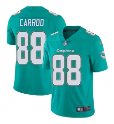 Youth Nike Miami Dolphins #88 Leonte Carroo Aqua Green Team Color Vapor Untouchable Limited Player NFL Jersey