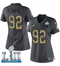 Women's Nike Philadelphia Eagles #92 Reggie White Limited Black 2016 Salute to Service Super Bowl LII NFL Jersey