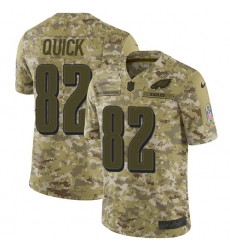 Men's Nike Philadelphia Eagles #82 Mike Quick Limited Camo 2018 Salute to Service NFL Jersey