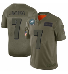 Youth Philadelphia Eagles #7 Ron Jaworski Limited Camo 2019 Salute to Service Football Jersey