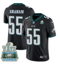 Youth Nike Philadelphia Eagles #55 Brandon Graham Black Alternate Vapor Untouchable Limited Player Super Bowl LII Champions NFL Jersey