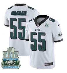 Youth Nike Philadelphia Eagles #55 Brandon Graham White Vapor Untouchable Limited Player Super Bowl LII Champions NFL Jersey