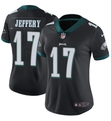 Women's Nike Philadelphia Eagles #17 Alshon Jeffery Black Alternate Vapor Untouchable Limited Player NFL Jersey