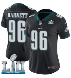 Women's Nike Philadelphia Eagles #96 Derek Barnett Black Alternate Vapor Untouchable Limited Player Super Bowl LII NFL Jersey