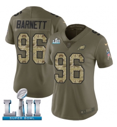 Women's Nike Philadelphia Eagles #96 Derek Barnett Limited Olive/Camo 2017 Salute to Service Super Bowl LII NFL Jersey