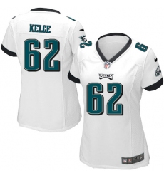 Women's Nike Philadelphia Eagles #62 Jason Kelce Game White NFL Jersey
