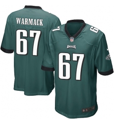 Men's Nike Philadelphia Eagles #67 Chance Warmack Game Midnight Green Team Color NFL Jersey