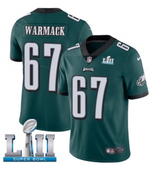 Youth Nike Philadelphia Eagles #67 Chance Warmack Midnight Green Team Color Vapor Untouchable Limited Player Super Bowl LII NFL Jersey