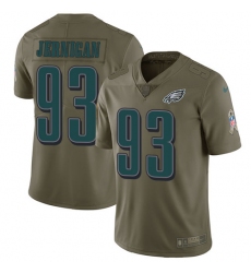 Youth Nike Philadelphia Eagles #93 Timmy Jernigan Limited Olive 2017 Salute to Service NFL Jersey