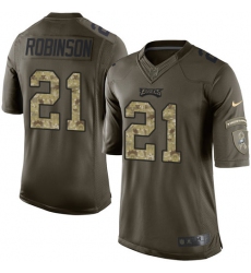 Men's Nike Philadelphia Eagles #21 Patrick Robinson Elite Green Salute to Service NFL Jersey