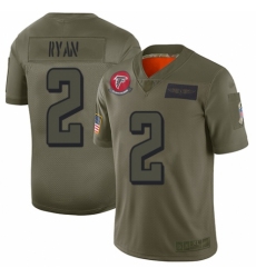 Youth Atlanta Falcons #2 Matt Ryan Limited Camo 2019 Salute to Service Football Jersey