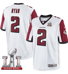 Youth Nike Atlanta Falcons #2 Matt Ryan White Super Bowl LI 51 Vapor Untouchable Limited Player NFL Jersey