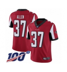 Men's Atlanta Falcons #37 Ricardo Allen Red Team Color Vapor Untouchable Limited Player 100th Season Football Jersey